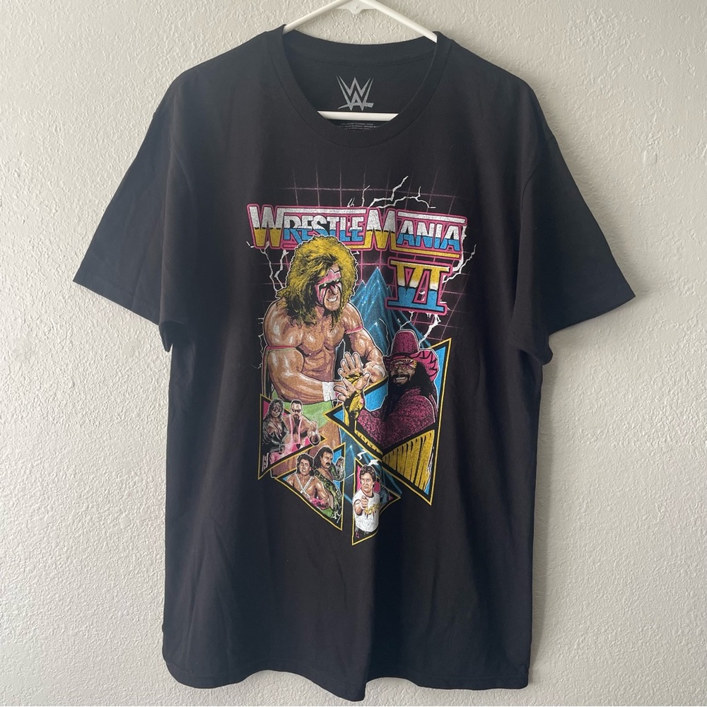 WWE Wrestlemania VI Graphic T-Shirt Men’s Size Large Wrestling Shirt